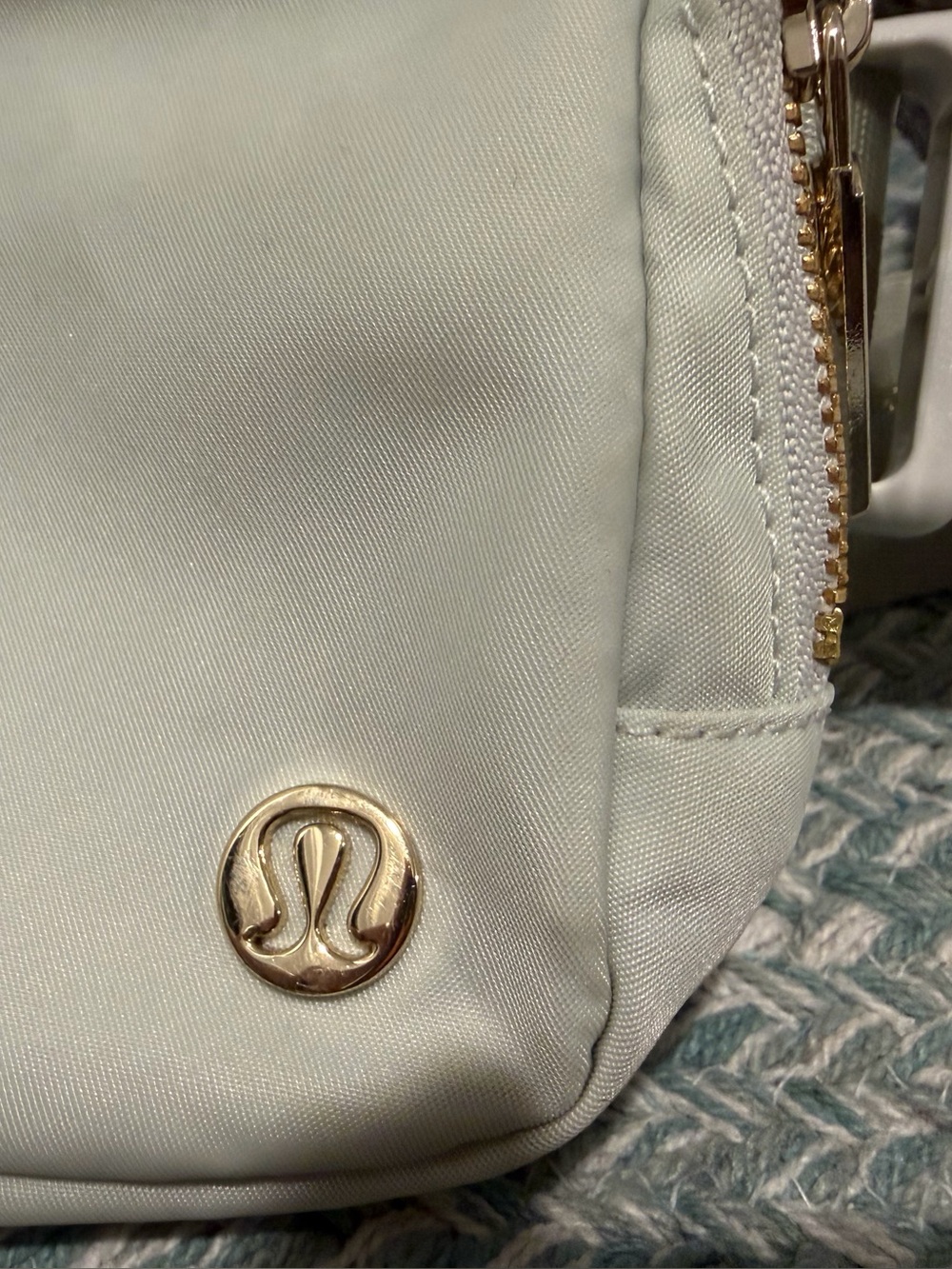 Lululemon Athletica Light Taupe Everywhere Belt Bag with Gold Hardware/ Detailin